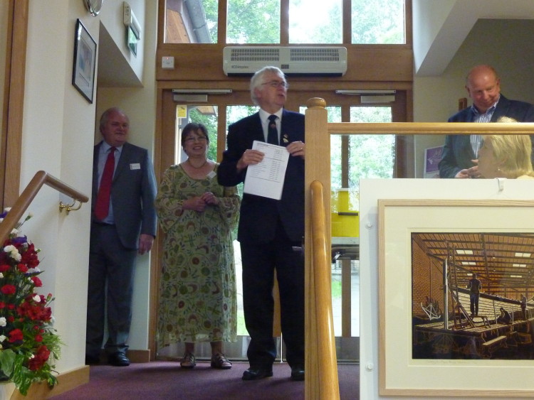 Colchester MP Sir Bob Russell opening the First Lexden Arts Festival in 2012