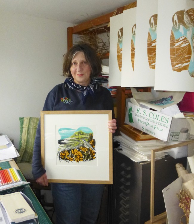 Penny Bhadresa in her studio at East Bergholt