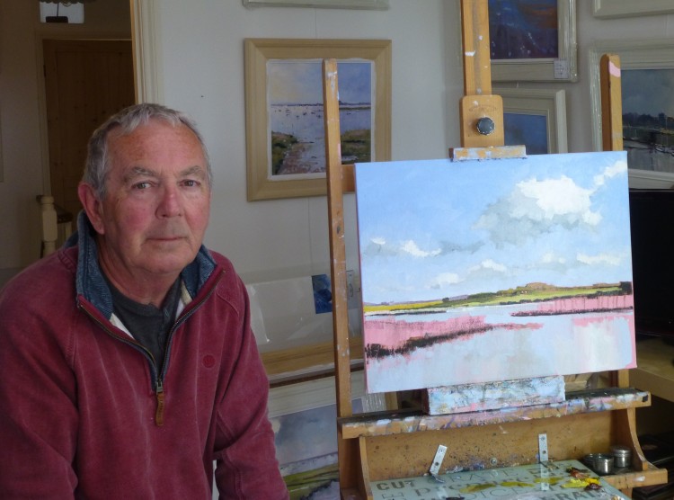 Steve Higton in his studio in Stradbroke, Suffolk