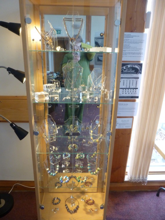 Michael Carpenter and Catherine Allen's work in the jewellery cabinet