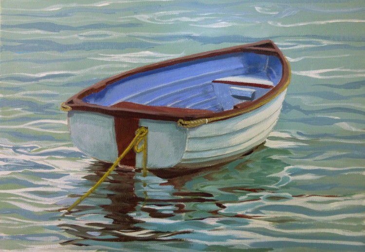 Dinghy on the Yellow Rope