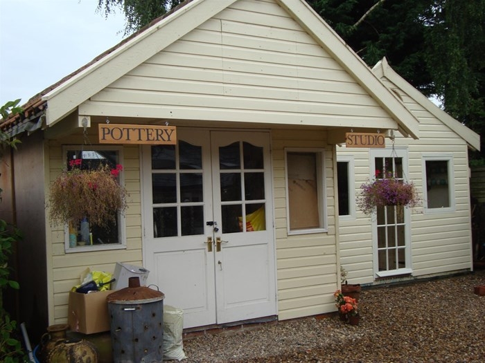 Rob Wheeler's pottery studio in Walsham le Willows