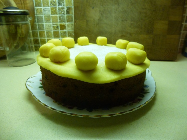 Well, this is how the Simnel Cake turned out!