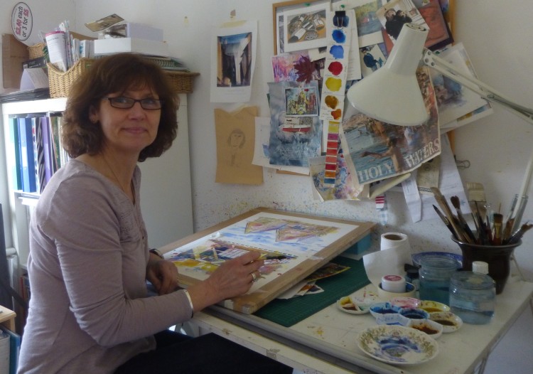 Tracey Saunders in her studio