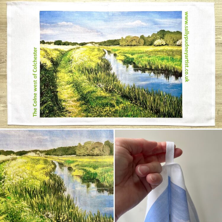 The Colne west of Colchester Tea-towel