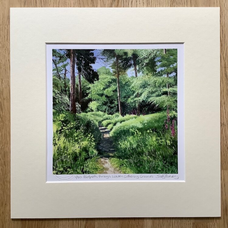 Footpath through Lexden Gathering Grounds limited edition mini-print