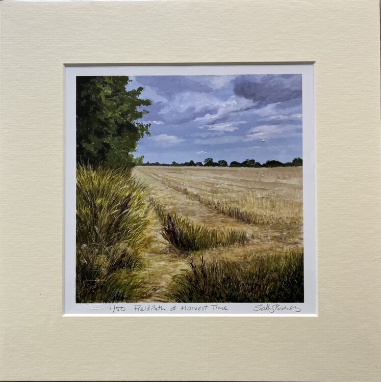 Field Path at Harvest Time Limited Edition Mini-print