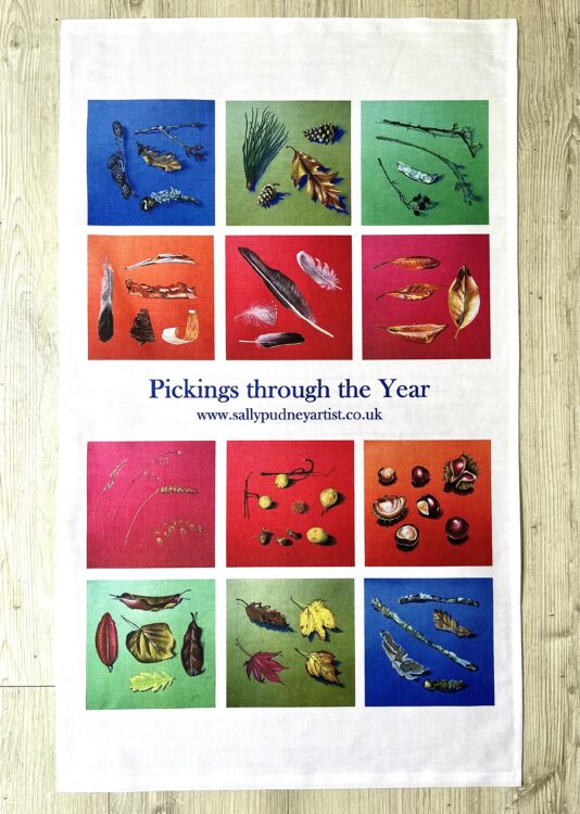 Pickings through the Year tea towel